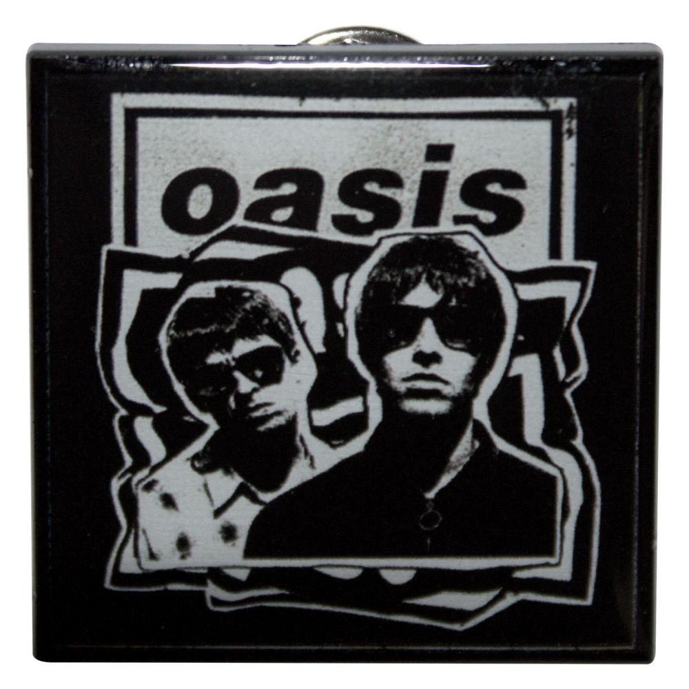 Oasis - Paper CutOut Photo Button pin - Schwarz/WeiÃŸ